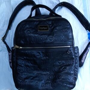 Juicy Couture Midnight Black Embossed Backpack